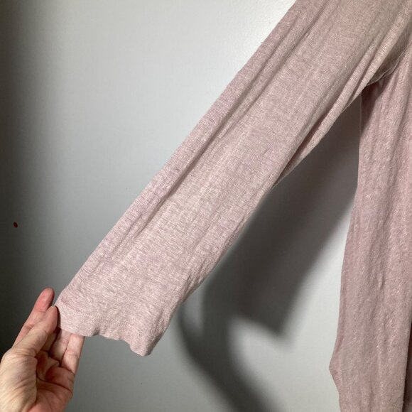 Absolutely Abigails Linen Lagenlook Tunic XL Asymmetrical Dusty Pink Linen - Picture 6 of 9